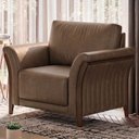 Ver imagem 2 de Poltrona Decorativa Royal Base Madeira Courino Tcs 729 Moll