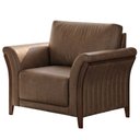 Ver imagem 1 de Poltrona Decorativa Royal Base Madeira Courino Tcs 729 Moll