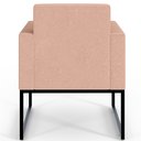 Ver imagem 3 de Kit 3 Poltronas Decorativa para Sala e Recepção Base Fixa de Metal Helô L02 Linho Rosê - Lyam