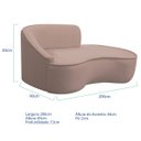Ver imagem 5 de Kit Divã Recamier Orgânico Marrocos 200cm Lado Direito e 2 Poltronas Amore Linho