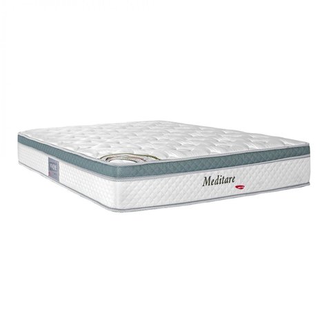 Colchão Queen Molas Ensacadas Meditare 158x198x29 Branco/Verde Herval