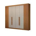 Ver imagem 3 de Guarda Roupa São Carlos 6 Pts Ripado Cinamomo/off - Leifer
