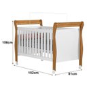 Ver imagem 3 de Berço Americano Slim Branco Amadeirado - Tigus Baby