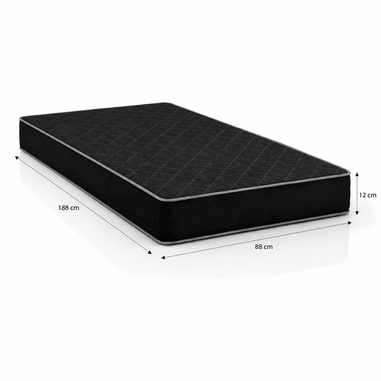 Colchão de Solteiro D33 12cm Firme Poliester Suporta 90kg | MadeiraMadeira