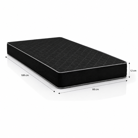 Colchão de Solteiro D33 12cm Firme Poliester Suporta 90kg