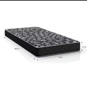 Colchão de Solteiro D33 12cm Firme Poliester Suporta 120kg