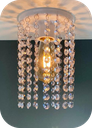 Ver imagem 1 de Lustre Pendente Cristal Acrílico Pequeno Barato 14x30cm Promoção