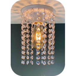 Lustre Pendente Cristal acrílico pequeno Barato 14x30cm Promoção - 1