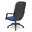 Ver imagem 6 de Cadeira de Escritório Giratória com Braço Preta Magno P03 Vinil Azul - Lyam Decor