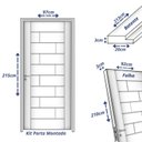 Ver imagem 3 de Kit Porta de Madeira Maciça 215x97cm Batente 20cm Ekos Abertura Esquerda