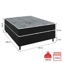 Ver imagem 2 de Cama Box Casal Molas Ensacadas Sibéria Umaflex 188cm X 138cm