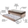 Bicama Box Solteiro Courino Areia 88x188x28 Cm com Colchão Relax Adorabile Molas Ensacadas Ecoflex - 4