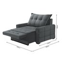 Ver imagem 4 de Poltrona do Papai Retrátil e Reclinável Dubai 1,00m Veludo Cinza - Fortbello Estofados