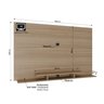 Painel para TV até 58 Polegadas 2 Prateleiras 1 Nicho Amsterdã DRD Móveis - 2