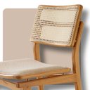 Ver imagem 4 de Conjunto com 2 Banquetas Eva Premium Linho Off Imbuia Natural