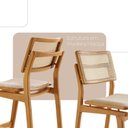 Ver imagem 3 de Conjunto com 2 Banquetas Eva Premium Linho Off Imbuia Natural