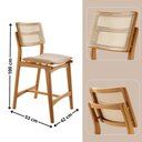 Ver imagem 2 de Conjunto com 2 Banquetas Eva Premium Linho Off Imbuia Natural