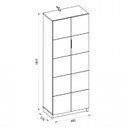 Ver imagem 7 de Kit 2 Armários para Escritório Alto 2 Portas Cubic 