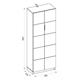 Kit 2 Armários para Escritório Alto 2 Portas Cubic - 7 Kit 2 Armários para Escritório Alto 2 Portas Cubic - 7