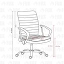 Ver imagem 5 de Cadeira Presidente Escritório Giratória Fox Office Preto - Ut-c161w