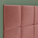 Ver imagem 3 de Cabeceira Cama Box Solteiro Infantil L Suspensa Proteção Lateral Estofada Quarto - Rose Suede - RPM