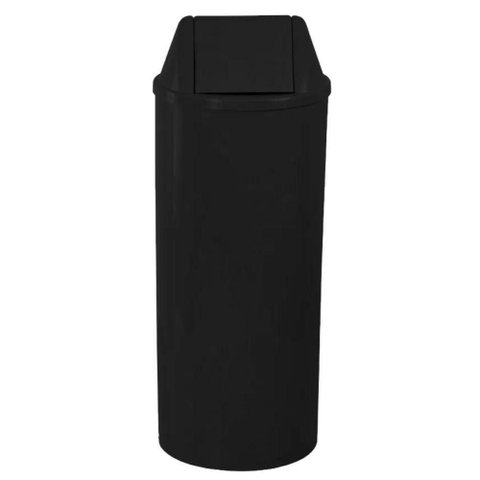Lixeira de Plástico Preta 50cm com Tampa 22 Litros - E12a-eb12 - Jsn Cesto Plastico com Tampa Preta