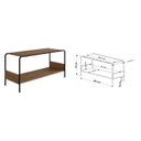 Ver imagem 6 de Conjunto Prateleira Decorativa e Sapateira Banco Multiuso Industrial Marrom/Vermont/Preto