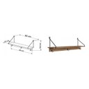 Ver imagem 7 de Conjunto Prateleira Decorativa e Sapateira Banco Multiuso Industrial Marrom/Vermont/Preto