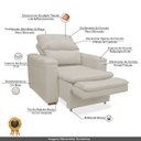 Ver imagem 7 de Poltrona do Papai Confortável Retrátil Reclinável Suede Srj:bege