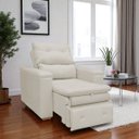 Ver imagem 1 de Poltrona do Papai Confortável Retrátil Reclinável Suede Srj:bege