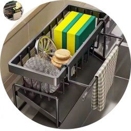 Rack de Esponja Multifuncional Armazenamento Suporte Cozinha - 3