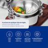 Jogo de Cozi Vapore Tramontina Solar em Aço Inox Fundo Triplo com Alças 2 Peças 16 Cm - 5