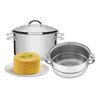 Jogo de Cozi Vapore Tramontina Solar em Aço Inox Fundo Triplo com Alças 2 Peças 16 Cm - 3