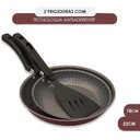 Ver imagem 3 de Kit Frigideira Antiaderente Reta com Espátula - Cinza