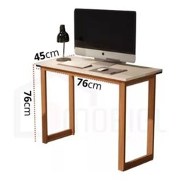 Mesa de Estudo com Pes de Madeira Compacta 0,76cm:off White - 3
