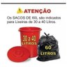 Saco de Lixo 60 Litros Reforçado 100 Unidades - 3