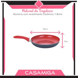 Frigideira Revestimento Cerâmico Onix 1,8mm 26cm Class - 3
