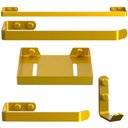 Ver imagem 1 de Kit Acessórios para Banheiro Dourado 5 Peças Plus