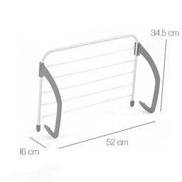Varal Portátil de Janela Porta Box Varanda 5 Varetas 52x32cm - 2