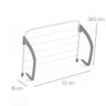 Varal Portátil de Janela Porta Box Varanda 5 Varetas 52x32cm - 2
