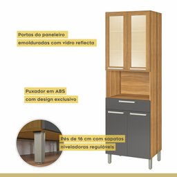 Cozinha Modulada 5 Peças Burguesa Premium Nesher 100% MDF Espresso Móveis - 17