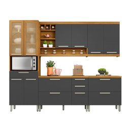 Cozinha Modulada 5 Peças Burguesa Premium Nesher 100% MDF Espresso Móveis - 20