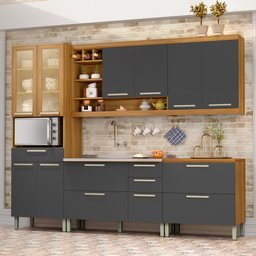 Cozinha Modulada 5 Peças Burguesa Premium Nesher 100% MDF Espresso Móveis - 2