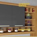 Ver imagem 7 de Cozinha Modulada 5 Peças Burguesa Premium Nesher 100% MDF Espresso Móveis Marrom/Amadeirado Freijó/Grafite