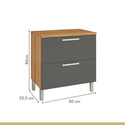 Cozinha Compacta Modulada 4 Peças Burguesa Premium 100% Mdf - 14