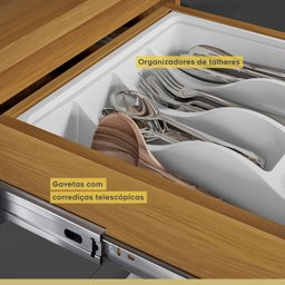 Cozinha Compacta Modulada 4 Peças Burguesa Premium 100% Mdf - 9