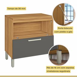 Cozinha Compacta Modulada 4 Peças Burguesa Premium 100% Mdf - 15