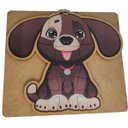 Ver imagem 1 de Quebra Cabeça Método Montessori Brincadeira com Aprendizado 9 Peças Cão Nível Fácil