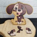 Ver imagem 5 de Quebra Cabeça Método Montessori Brincadeira com Aprendizado 9 Peças Cão Nível Fácil