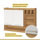 Ver imagem 4 de Cozinha Compacta Modulada 2 Peças Burguesa Premium 100% MDF Marrom/Amadeirado Freijó/Branco